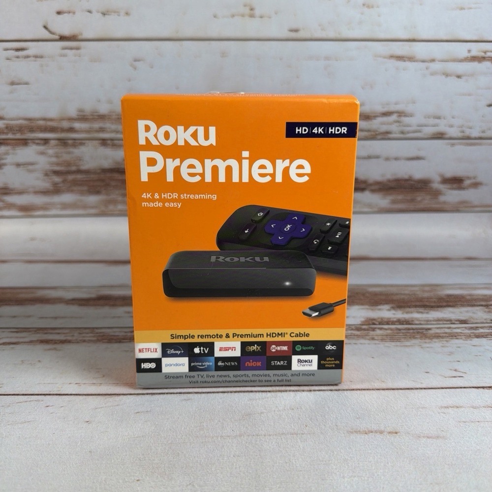 Roku Premiere 4K HDR Streaming Media Player New